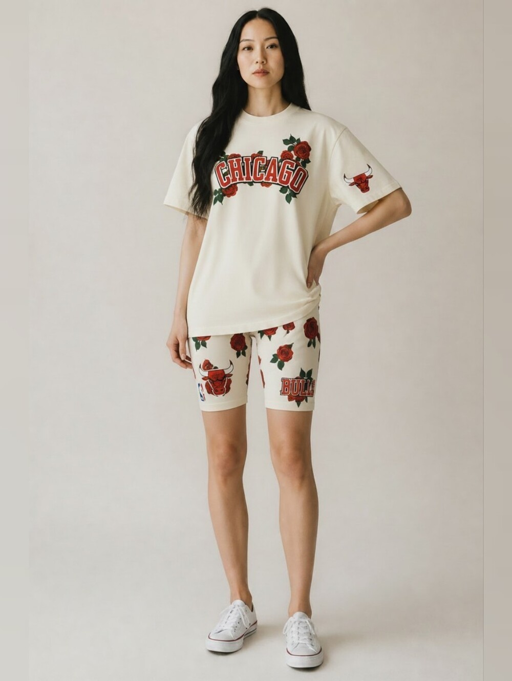 Pro Standard Chicago Bulls Rose Collection Tee & Shorts Set - Size XL